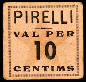 Pirelli ¿Barcelona?. 10 céntimos. (AL. ... 