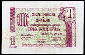 Constantí. 25, 50 céntimos y 1 peseta. (T. ... 
