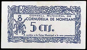 Cornudella de Montsant. 5, 25, 50 (dos) ... 