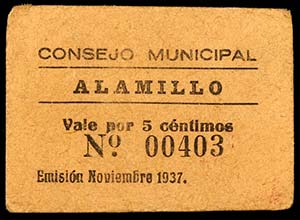 Alamillo (Ciudad Real). 5 y 25 céntimos. ... 
