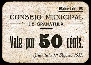 Granatula (Ciudad Real). 25, 50 céntimos y ... 