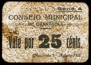 Granatula (Ciudad Real). 25 céntimos (dos). ... 