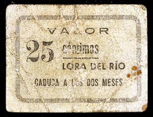 Lora del Rio (Sevilla). 25 céntimos. (KG. ... 