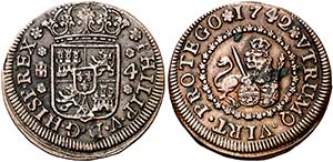 1742. Felipe V. Segovia. 4 maraved¡s. (Cal. ... 