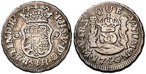 1746. Felipe V. M‚xico. M. 1/2 real. (Cal. ... 