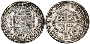 1727. Felipe V. Cuenca. JJ. 1 real. (Cal. ... 