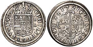 1721. Felipe V. Madrid. A. 1 real. (Cal. ... 