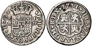 1731. Felipe V. Madrid. JF. 1 real. (Cal. ... 