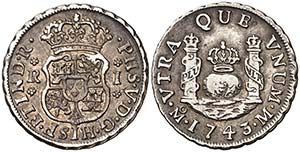 1743. Felipe V. M‚xico. M. 1 real. (Cal. ... 