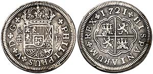1721. Felipe V. Segovia. F. 1 real. (Cal. ... 