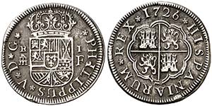 1726. Felipe V. Segovia. F. 1 real. (Cal. ... 