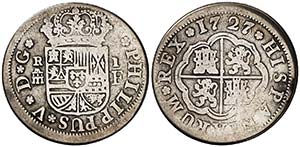 1727/6. Felipe V. Segovia. F. 1 real. (Cal. ... 