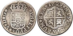1729. Felipe V. Sevilla. 1 real. (Cal. ... 