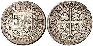 1732. Felipe V. Sevilla. PA. 1 real. (Cal. ... 