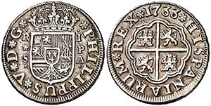 1733. Felipe V. Sevilla. PA. 1 real. (Cal. ... 