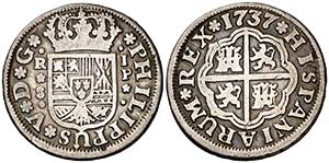 1737. Felipe V. Sevilla. P. 1 real. (Cal. ... 