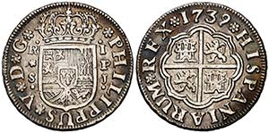 1739. Felipe V. Sevilla. PJ. 1 real. (Cal. ... 