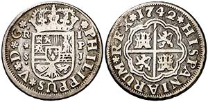 1742. Felipe V. Sevilla. PJ. 1 real. (Cal. ... 