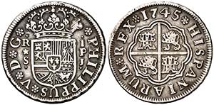 1745. Felipe V. Sevilla. PJ. 1 real. (Cal. ... 