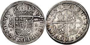 1723. Felipe V. Madrid. A. 2 reales. (Cal. ... 