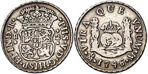 1746. Felipe V. M‚xico. M. 2 reales. (Cal. ... 