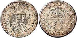 1718. Felipe V. Segovia. J. 2 reales. (Cal. ... 