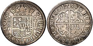 1734. Felipe V. Madrid. JF. 4 reales. (Cal. ... 