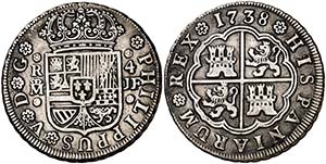 1738. Felipe V. Madrid. JF. 4 reales. (Cal. ... 