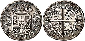1740. Felipe V. Madrid. JF. 4 reales. (Cal. ... 