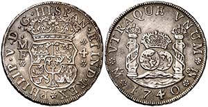1740/30. Felipe V. M‚xico. MF. 4 reales. ... 