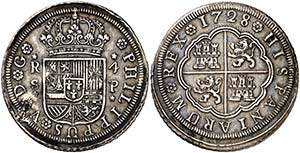 1728. Felipe V. Sevilla. P. 4 reales. (Cal. ... 