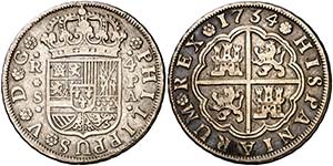 1734. Felipe V. Sevilla.  PA. 4 reales. ... 