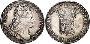 1709. Felipe V. Madrid. J. 8 reales. (Cal. ... 