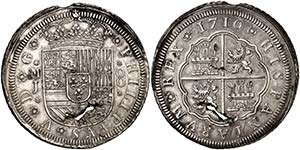 1710. Felipe V. Madrid. J. 8 reales. (Cal. ... 