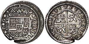 1713. Felipe V. Madrid. J. 8 reales. (Cal. ... 