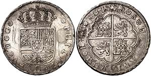 1729. Felipe V. Sevilla. 8 reales. (Cal. ... 
