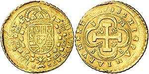1708. Felipe V. Sevilla. M. 8 escudos. (Cal. ... 