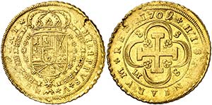 1709/8. Felipe V. Sevila. M. 8 escudos. ... 