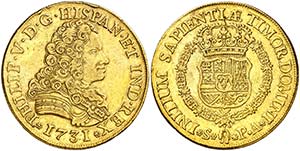 1731. Felipe V. Sevilla. PA. 8 escudos. ... 
