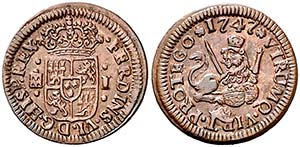 1747. Fernando VI. Segovia. 1 maraved¡. ... 