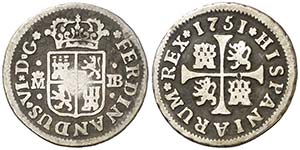 1751. Fernando VI. Madrid. JB. 1/2 real. ... 