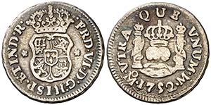 1752. Fernando VI. M‚xico. M. 1/2 real. ... 