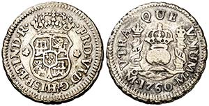 1760. Fernando VI. M‚xico. M. 1/2 real. ... 