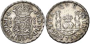 1753. Fernando VI. Lima. J. 1 real. (Cal. ... 