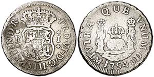 1754. Fernando VI. Lima. JD. 1 real. (Cal. ... 