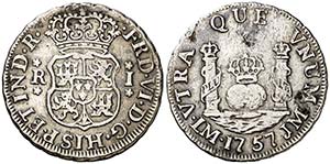 1757. Fernando VI. Lima. JM. 1 real. (Cal. ... 