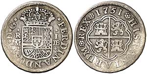 1751. Fernando VI. Madrid. JB. 1 real. (Cal. ... 