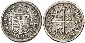 1754. Fernando VI. Madrid. JB. 1 real. (Cal. ... 