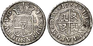 1755. Fernando VI. Madrid. JB. 1 real. (Cal. ... 