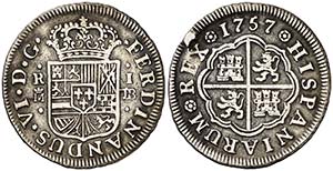 1757. Fernando VI. Madrid. JB. 1 real. (Cal. ... 